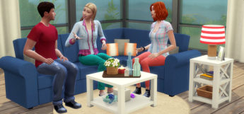 Sims 4 Sea Breeze Livingroom Set - TS4 Screenshot