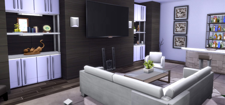 Sims 4 Living Room CC Best Clutter Furniture Packs FandomSpot   00 Featured Sims4 Modern Living Room Interior Screenshot 