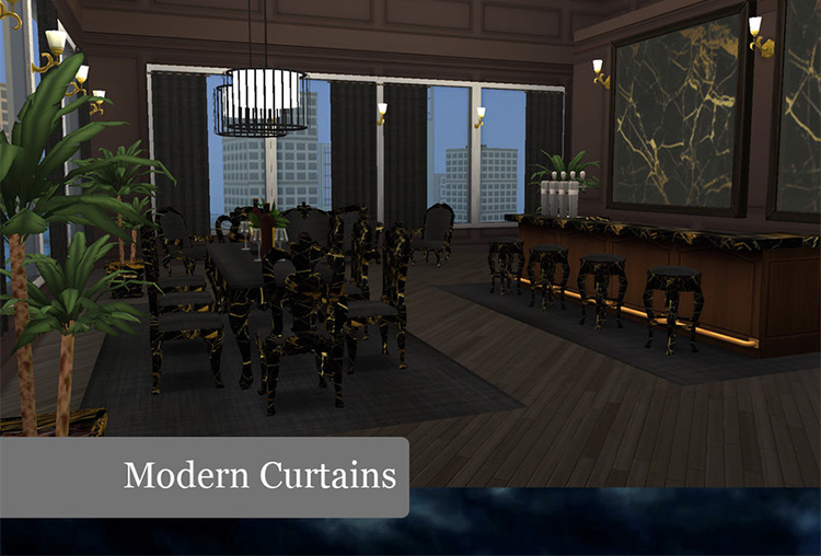 Modern Curtains CC for The Sims 4