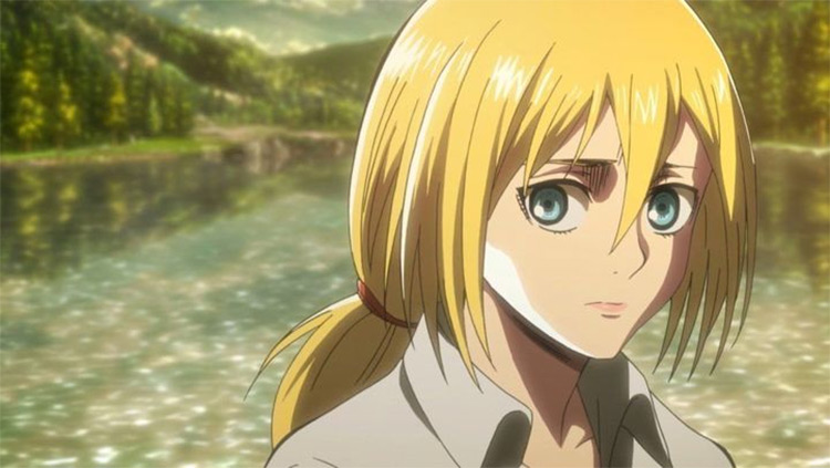 Krista Lenz Attack on Titan anime screenshot