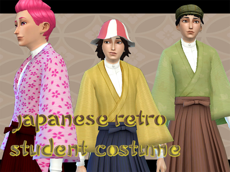 Japanese Retro Student Costume CC