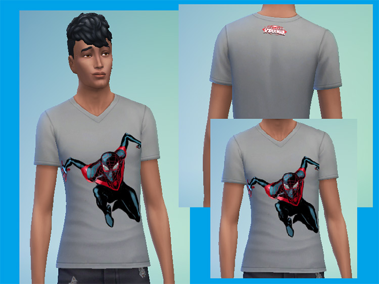 Male Spiderverse Miles Morales T-shirt CC