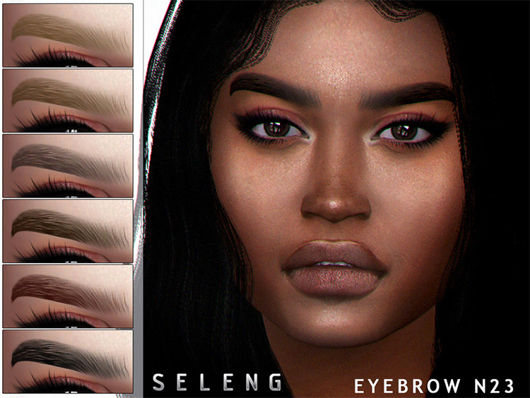 Sims 4 CC Eyebrows With Slit