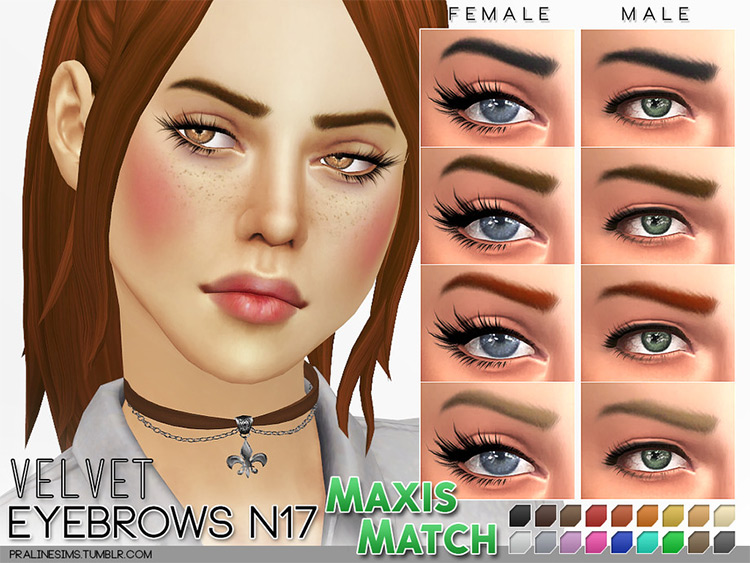 sims 4 hair and brow color mod