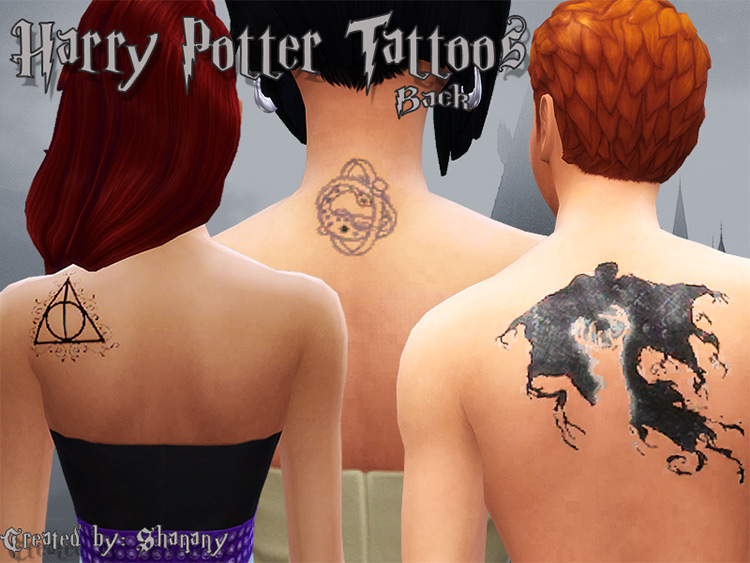 Harry Potter Tattoos - Sims 4 CC
