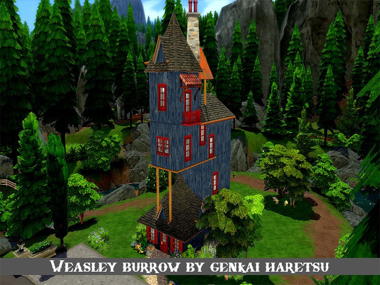 Weasley Burrow - Sims 4 CC