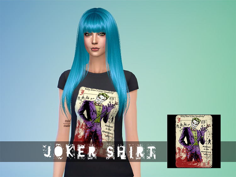 Joker Shirt CC in The Sims 4