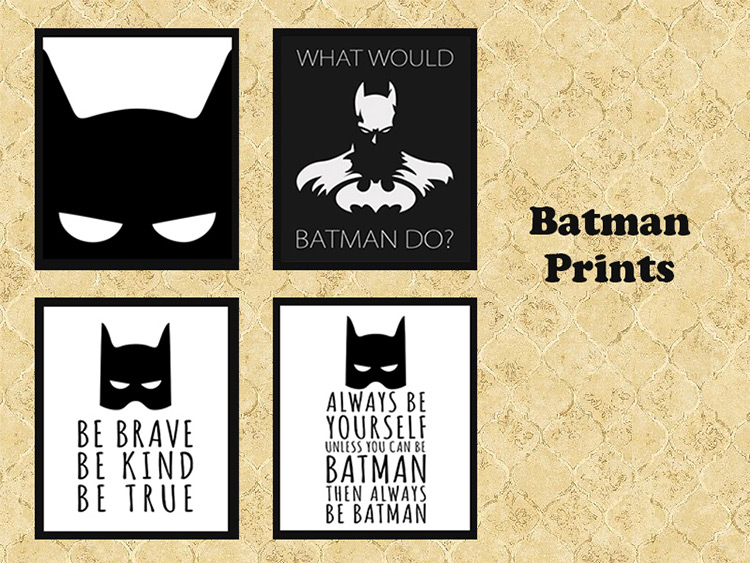 Batman Prints wall art - Sims 4 CC