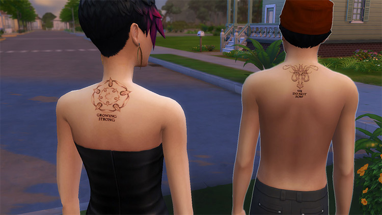 GoT House Sigil Tattoos in The Sims 4