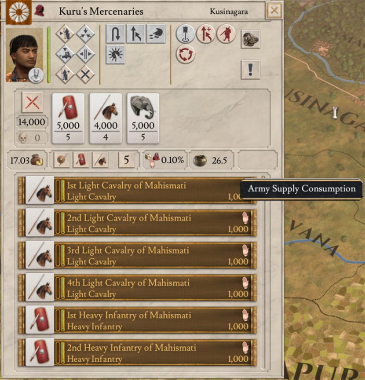 Better Army UI mod for Imperator Rome
