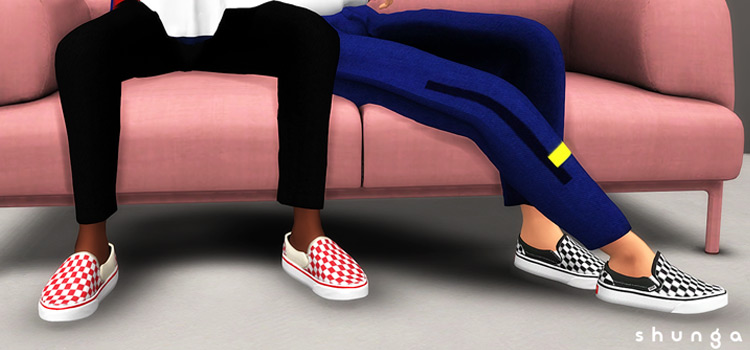 Sims 4 CC Screenshot - Vans Slip-Ons Shoes