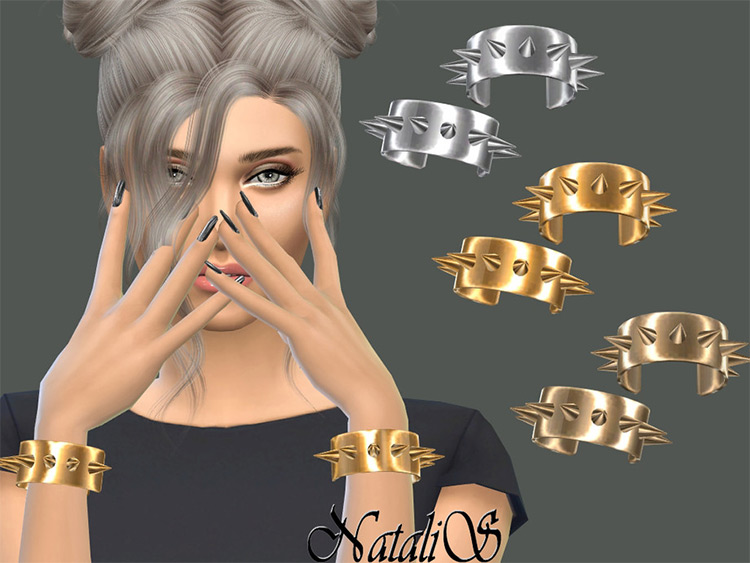 Metal Spikes Cuffs Mods for Sims 4