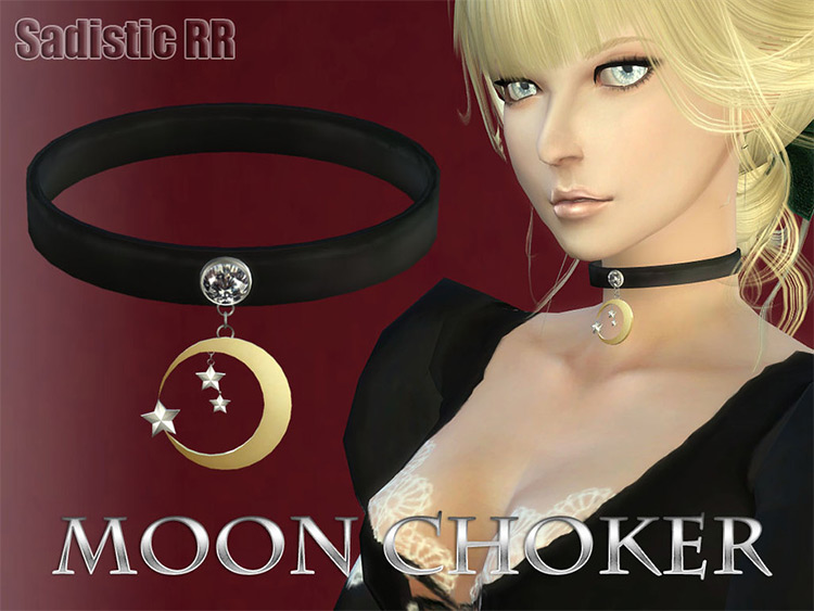 Moon Choker for girls - Sims 4 CC