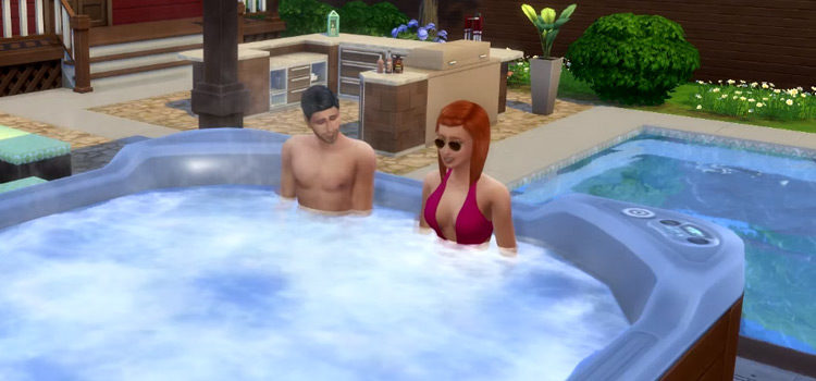 Hot tub on the patio - Sims 4 preview