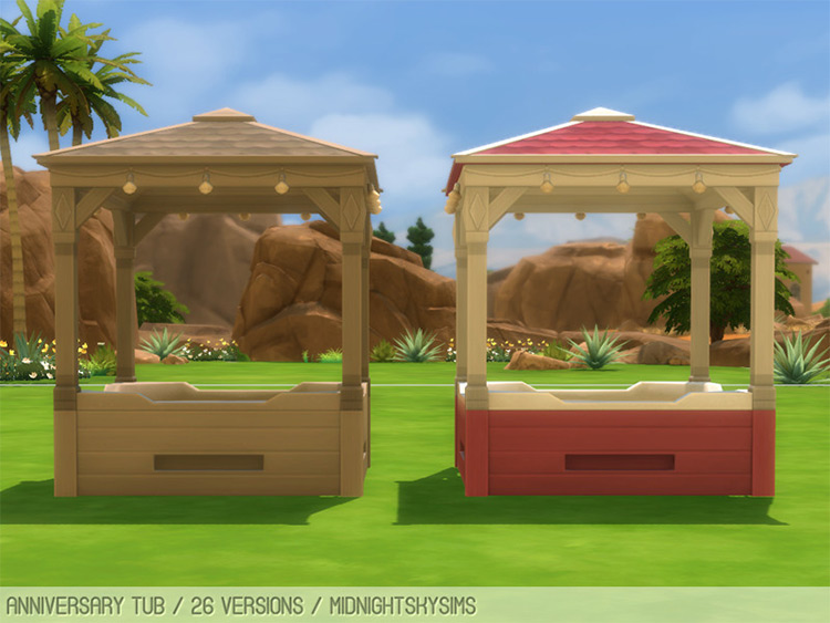 Basic anniversary hot tub CC for The Sims 4