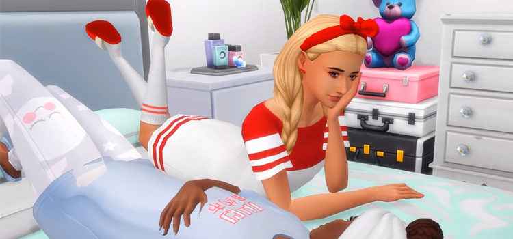 Sims 4 Screenshot - girls slumber party pajamas