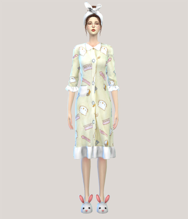 Algu asian style Sims 4 CC pajamas