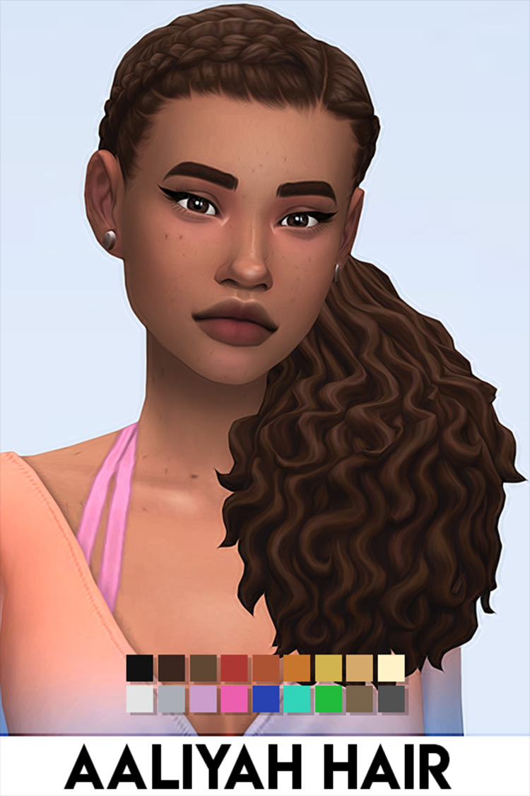 sims 4 long hair cc not shiny