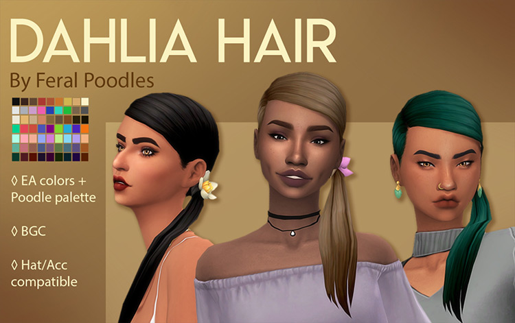 Best Ponytail CC Hair For The Sims 4  All Free    FandomSpot - 54