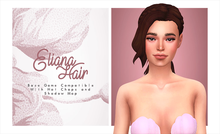 sims 4 cute ponytail hair cc