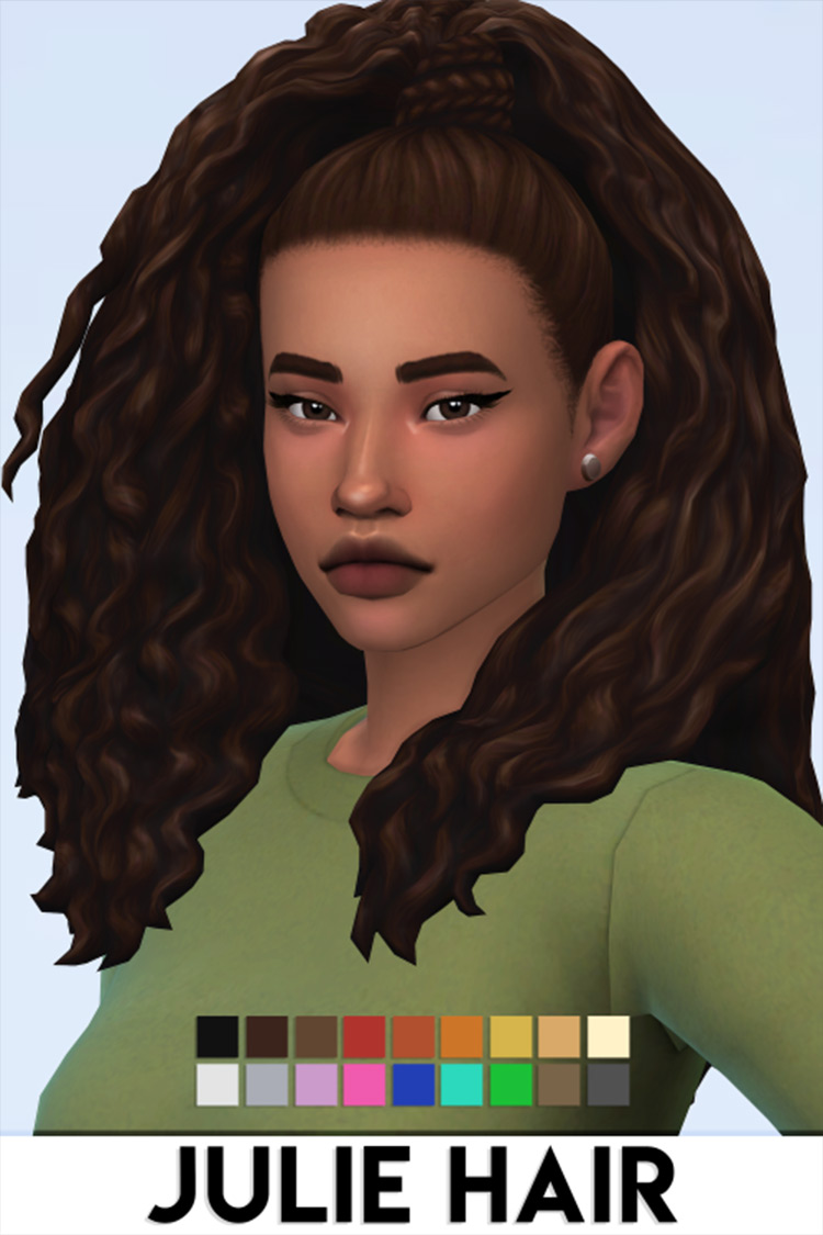 Best Ponytail CC Hair For The Sims 4  All Free    FandomSpot - 38