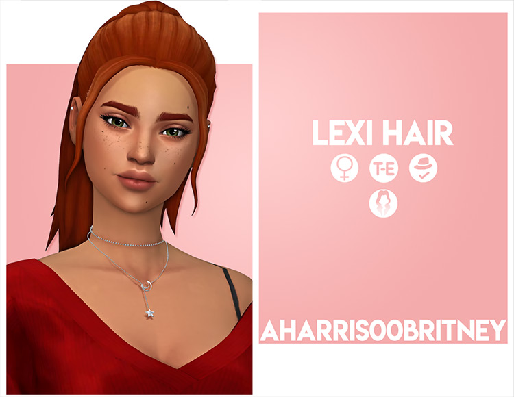 sims 4 cc hair ponytail