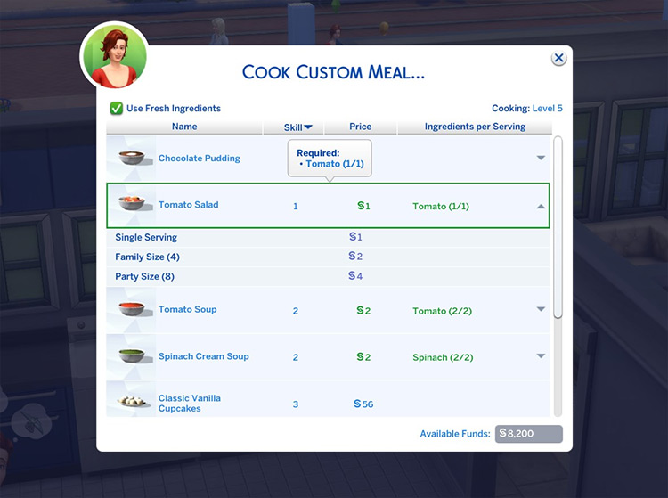 Custom Food Interactions Sims 4 mod