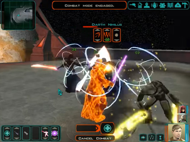 Star Wars Knights of the Old Republic II: The Sith Lords gameplay