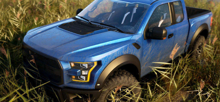 Ford Raptor Blue Truck Mod for GTA V