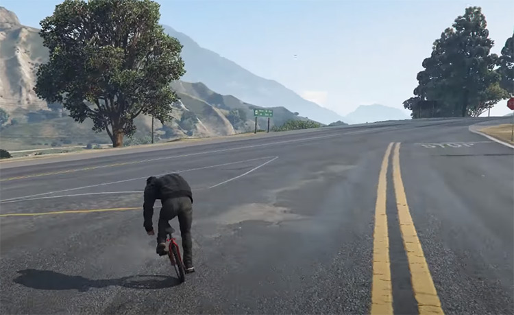 Funny Mod - Unicycle for GTA5 Screenshot