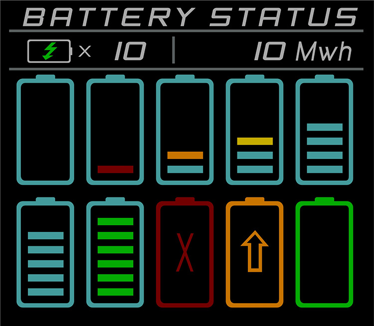 Battery Status Script for Space Engineers