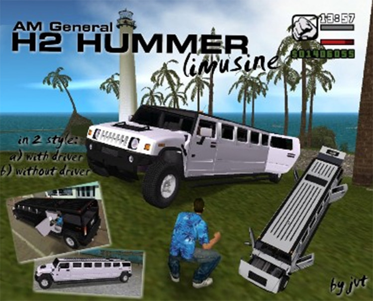 Hummer H2 Limousine car mod for GTA3