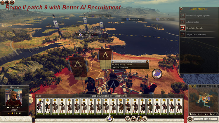 Better AI Recruitment Total War Rome II Mod screenshot