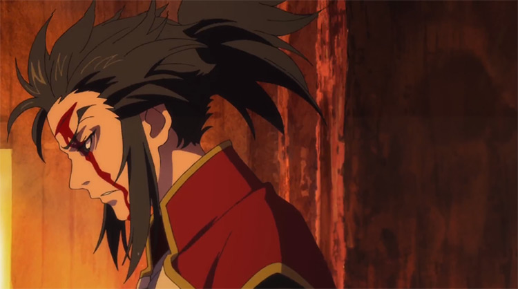 Tahoumaru wounded in battle - Dororo Anime