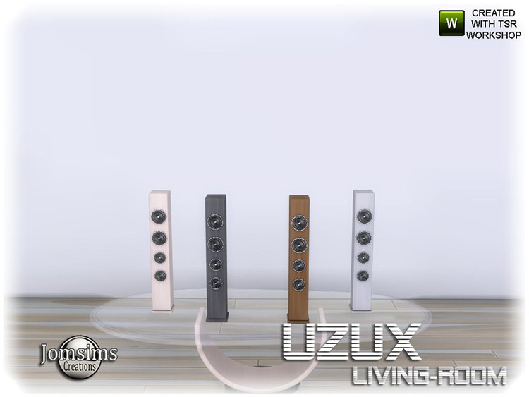 Uzux Living Room Audio Set - Sims 4 CC