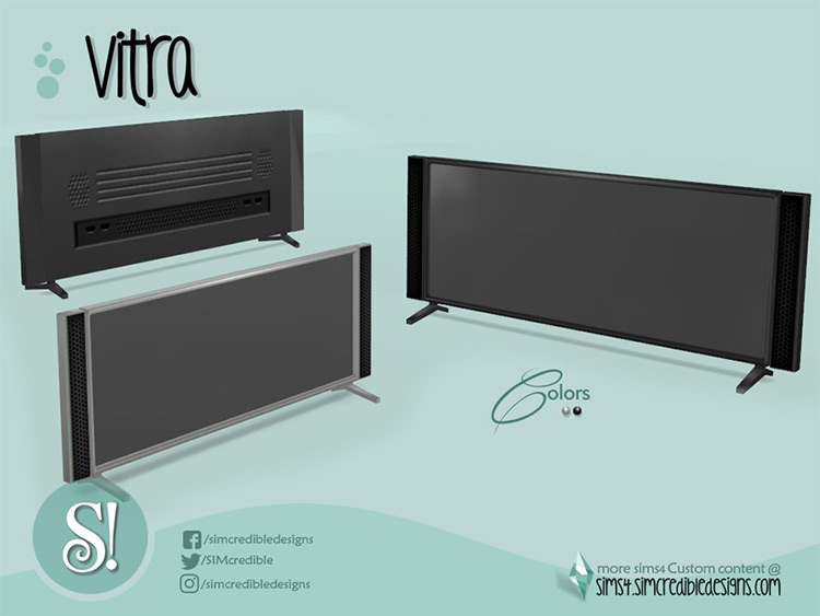 Vitra TV - widescreen TV for The Sims 4