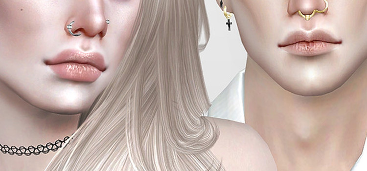 sims 4 cc face piercings