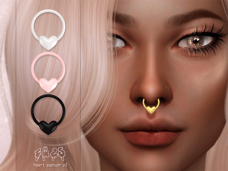 Girls heart septum ring - Sims 4 CC