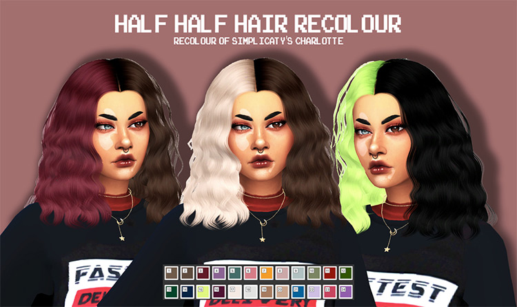 Cosmic Charlotte Hair - Sims 4 CC