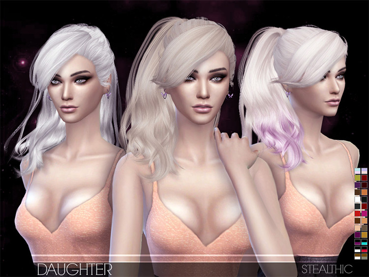 Sims 4 CC  Cute Side Ponytail Hairstyles  All Free    FandomSpot - 27