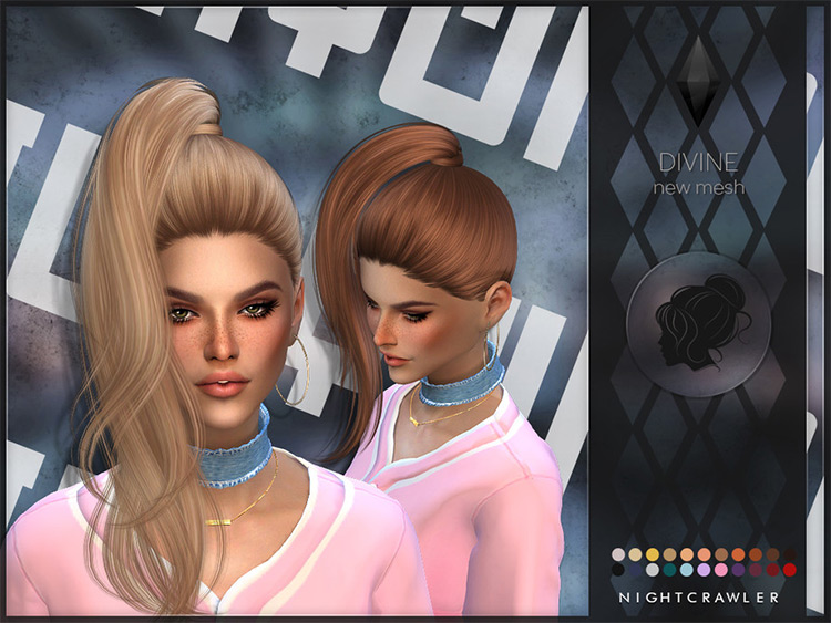 Divine - high on head side ponytail CC