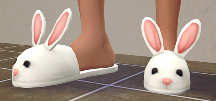 Cute bunny slippers for The Sims 4