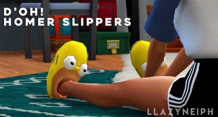 Homer Simpsons Slippers - Sims 4 CC