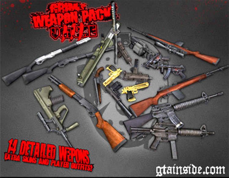 Grim's Weapon Pack GTA4 Mod