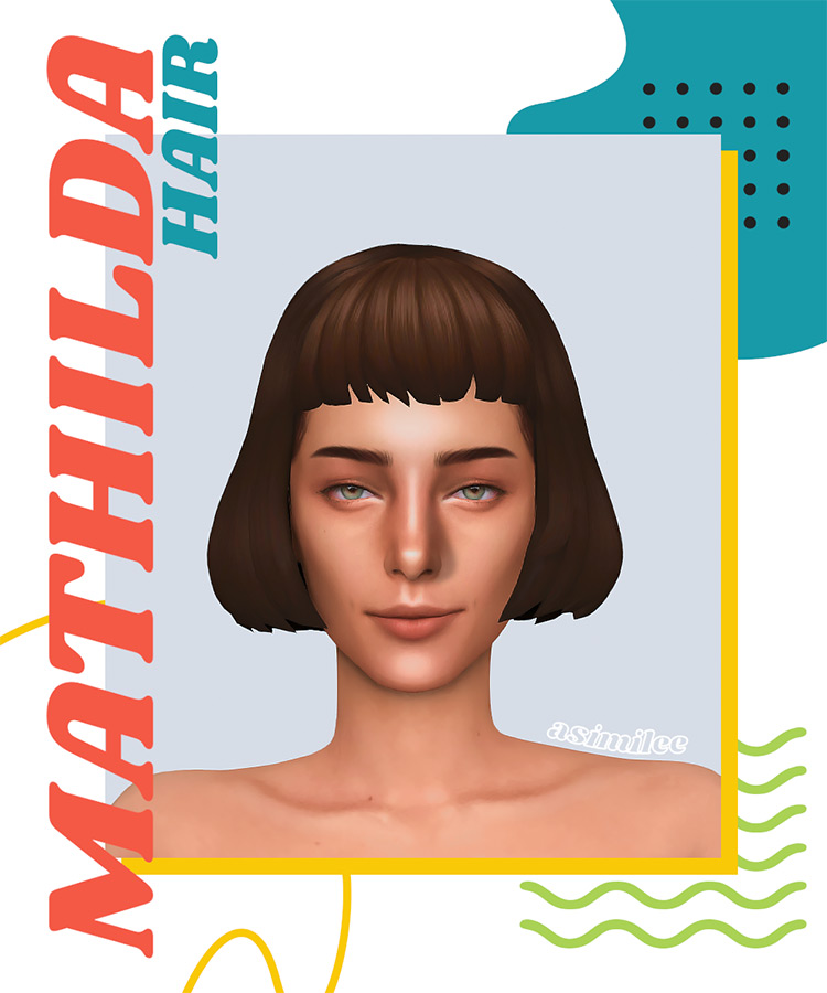 hair with bangs cc the sims 4