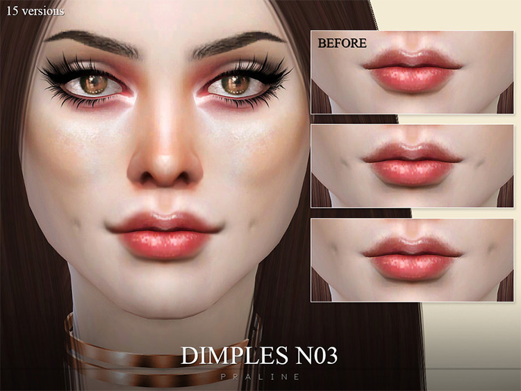 Sims 4 cheek and mouth dimples CC