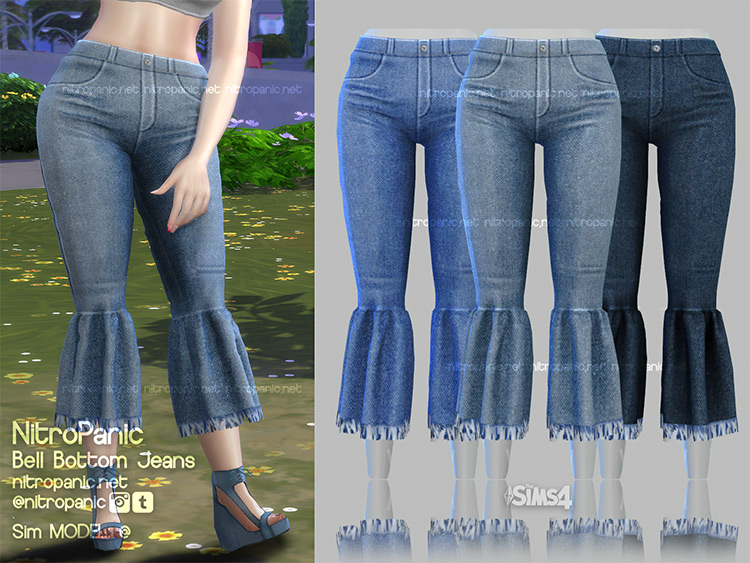 Bell Bottom Jeans for The Sims 4