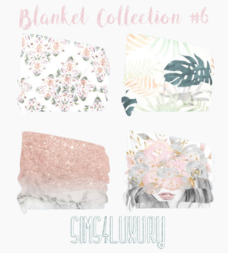 Sims 4 CC Bedroom Blankets