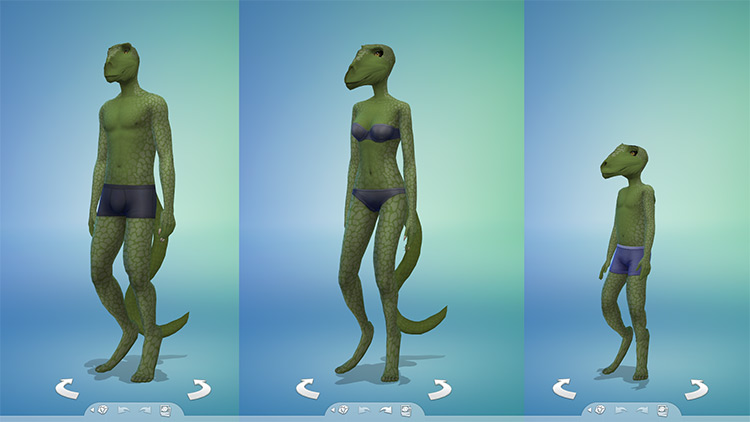Reptilian Body Mods for TS4