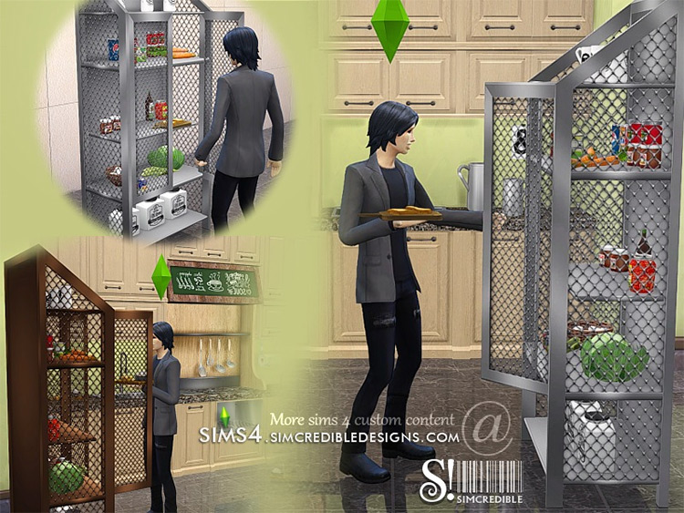 Industrial Kitchen Pantry CC - Sims 4 Preview